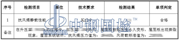 體育館檢測(cè)項(xiàng)目結(jié)果