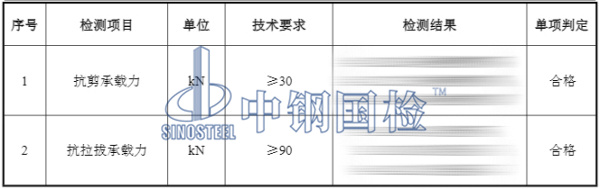 化學螺栓檢測結果