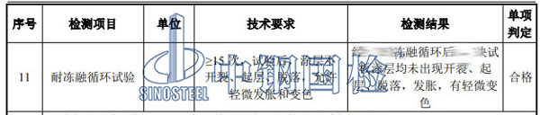 防火漆檢測項目結(jié)果