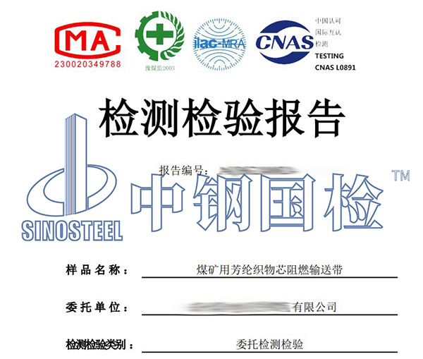 阻燃輸送帶檢測報(bào)告