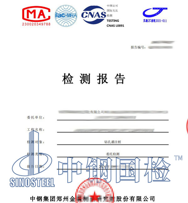 鉆孔灌注樁檢測(cè)報(bào)告