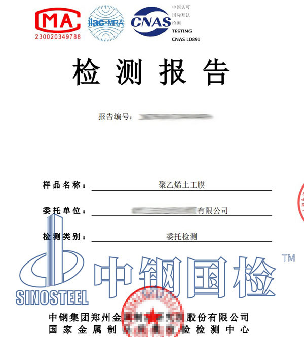 土工膜完整性檢測報(bào)告