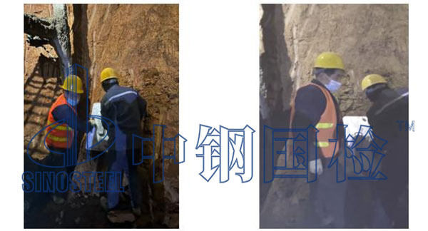 超前地質(zhì)預(yù)報檢測現(xiàn)場