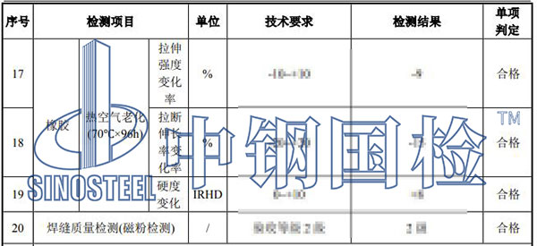 伸縮裝置檢測(cè)項(xiàng)目結(jié)果
